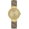 Image de Guess Ivy GW0943L2 Montre pour Femme avec Bracelet en Cuir et Protection Contre l'eau 3 Bar Beige 32 mm