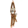 Image de Wild Republic- Hanging Monkey with Baby Tamarin Squirrel Animal, 15264, Écureuil Singe, 20 inches, Noir et Blanc
