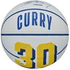 Image de Wilson Ballon de Basket, NBA Player Icon Mini, Stephen Curry, Golden State Warriors, Extérieur et Hall de Sport, Taille: 3, Bleu/Jaune