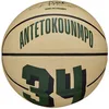 Image de Wilson Ballon de Basket, NBA Player Icon Mini, Giannis Antetokounmpo, Milwaukee Bucks, pour l'Extérieur et Intérieur