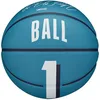 Image de Wilson Ballon de Basket, NBA Player Icon Mini, LaMelo Ball, Charlotte Hornets, pour l'Extérieur et Intérieur