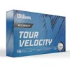 Image de Wilson Balles de Golf Tour Velocity Accuracy, Balle de Golf pour Longs Coups, 15 Balles, Caoutchouc, Blanc/Bleu