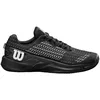 Image de WILSON Rush Pro Extra Duty Chaussures de Tennis Homme, Technologie ProWeave pour la Stabilité et Semelles Résistantes, Tous Types de Courts, Couleur : Noir/Blanc, Taille : 11