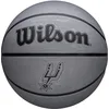 Image de WILSON NBA Team Tribute Solid, Ballon de Basket, Coutures Professionnelles, Stabilité à l'Air et Revêtement Performant, Extérieur, Équipe: Los Angeles Lakers, Couleur: Jaune, Taille: 5