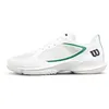 Image de WILSON Hurakn Lite Chaussures de Padel pour Homme, Look Élégant, Respirabilité, Amorti Énergique, Adhérence Fiable, Couleur : Blanc/Blanc/Bosphorus, Taille : 13 1/2