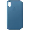 Image de Apple Étui folio en cuir (pour iPhone XS) - Bleu Cape Cod