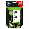Image de 302 Pack de 2 Cartouches d'encre Noir et Trois Couleurs Authentiques (X4D37AE)