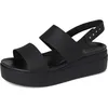 Image de Crocs Femme Brooklyn Low Wedge Sandales, Black/Black, 34/35 EU