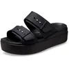 Image de Crocs Femme Brooklyn Buckle Low Wedge Sandales, Black, 41/42 EU