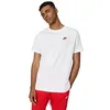 Image de Nike Men's Shirt M NSW Club Tee, White/Black/University Red, AR4997-100, XL