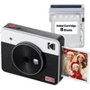 Image de KODAK Mini Shot 3 Retro 4PASS 2-in-1 Appareil Photo Instantané and Imprimante Photo Portable (7,6x7,6cm) + 8 Feuilles, Jaune