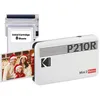 Image de KODAK Mini Retro 2 P210 - Mini Imprimante Connectée (Photo format Carte de Crédit 5,3 x 8,6 cm - 2,1 x 3,4'', Bluetooth, Batterie Lithium, Sublimation Thermique 4Pass, 8 photos incluses), Blanc