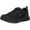 Image de Skechers Homme Track Scloric Shoes, Black Leather Mesh PU Trim, 42.5 EU