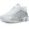 Image de Nike AR3565 Nike Shox R4 Femme White/White-Metallic Silver-Max Orange EU 40.5