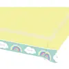 Image de amscan Generique - Nappe en Papier Petit Nuage Menthe et Jaune 115 x 175 cm