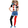 Image de amscan 9906095 Déguisement officiel Warner Bros Harley Quinn pour fille (8-10 ans), Rouge