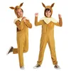 Image de Pokémon - Costume Capuche Évoli Enfant - Taille 10-12 Ans - Combinaison Capuche - Licence Officielle Pokémon - Déguisement Doux et Confortable - Pour Anniversaires ou Fêtes - Idée Cadeau Fan