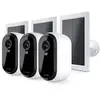 Image de Arlo Essential 2 Lot de 3 caméras extérieur 2K sur batterie et 3 panneaux solaires