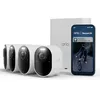 Image de Arlo Ultra 3 4K et Smarthub, Caméra de Surveillance WiFi Extérieure sans Fil, Détection par IA, Vision Nocturne Couleur, Audio bidirectionnel, Compatible avec Alexa, Essai Secure Inclus, 3 Caméras