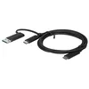 Image de Lenovo USB-C HYBRIDE avec USB-A, 4X90U90618, noir, 3 pieds