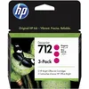 Image de HP 3ED78A Lot de 3 Cartouches d'encre Authentiques 712 Magenta 29 ML avec Encre d'origine, pour Traceurs Grand Format DesignJet T650, T630, T250, T230, Studio et tête d'impression 713 DesignJet