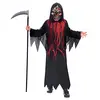 Image de amscan 9907097   Costume pour enfant Dark Shadow Reaper, Robe avec masque, Faucheuse, Grim Reaper, Carnaval, Fête à thème, Halloween, Noir/Rouge, 10 à 12 ans