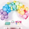 Image de Amscan Amscan 9909314 Kit d'arche de ballons en latex arc-en-ciel pastel 78 pièces