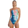 Image de TYR Maillot de Bain Une pièce avec Coupe Solide, Blanc/Multicolore., 30