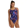 Image de TYR Montipora Durafast Elite Cutoutfit Maillot de Bain Une pièce, Violet/Orange, 32 Femme