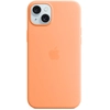 Image de Coque en silicone MagSafe Apple iPhone 15 Plus - Orange Sorbet