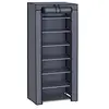 Image de SONGMICS Étagère à Chaussures en Tissu à 8 Niveaux, Meuble de Rangement 28 x 46 x 126 cm, avec Housse de Protection, Chaussures de Sport, Talons Hauts, Pantoufles, Cadre en Métal, Gris RXJ024G02