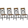Image de VASAGLE Lot de 2 chaises de Salle à Manger, chaises de Cuisine pour Salle à Manger, Cadre en Acier, Design Ergonomique, Style Industriel, pour Salon, Salle à Manger, Marron Rustique et Noir LDC094B01