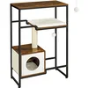 Image de FEANDREA Arbre à Chat, Maison, Niche, Gain de Place, Marron Rustique PCT112X01