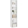 Image de VASAGLE Bibliothèque, Étagère sur 6 Niveaux, Meuble de Rangement Ouvert, Étagère, 24 x 40 x 178,5 cm, pour Salon, Bureau, Salle à Manger, Blanc Nuage LBC167T14