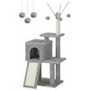 Image de FEANDREA Arbre à Chat, Hauteur 118 cm, Tour de Jeux, Chaton, Gris Clair PCT143W01