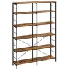 Image de VASAGLE Bibliothèque 6 Niveaux, Étagère de Rangement, Meuble, 30 x 120 x 172,5 cm, Style Industriel, pour Salon, Bureau, Balcon, Cuisine, Marron Rustique et Noir LLS114B01