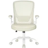 Image de Ochama Chaise de bureau en maille, Chaise pivotante ergonomique, Accoudoirs rabattables, Beige