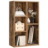 Image de VASAGLE Bibliothèque, Étagère, Meuble de Rangement avec 5 Compartiments, Étagère sur Pied, Bibliothèque Cubique, pour Salon, Bureau, Salle à Manger, Marron Rustique LBC025X01