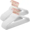 Image de SONGMICS Cintre en Velours, Lot de 50, Antiglisse, Barre À Cravate, Crochet Pivotant 360°, Épaisseur 0,6 cm, Longueur 43,5 cm, pour Manteau, Robe, Pantalon, Blanc et Rose Gold CRF021W02