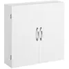 Image de VASAGLE Armoire Murale pour Salle de Bain, Placard de Rangement Mural pour Salle de Bain, 18 x 60 x 60 cm, Armoire à Pharmacie avec Étagères Réglables, Blanc Nuage BBC320W01