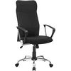Image de SONGMICS Fauteuil de Bureau, Chaise Ergonomique, Siège Pivotant, Assise Rembourrée, Réglable en Hauteur et Inclinable, Capacité de Charge 120 kg, Noir OBN034B01