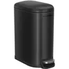 Image de SONGMICS Poubelle de Salle de Bain 10L, Petit, Couvercle, Poubelle à Pédale pour Toilettes, Compact, Petit Espace, en Acier, Fermeture en Douceur, Noir d'Encre LTB010B02
