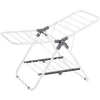 Image de SONGMICS Petit Étendoir à Linge, Séchoir Pliable à 2 Niveaux, Gain de Place, en Métal, pour Petits Vêtements, Serviettes, Salle de Bain, Balcon, 44 x 101 x 54 cm, Blanc Nuage LLR504W01