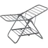 Image de SONGMICS Petit Étendoir à Linge, Séchoir Pliable à 2 Niveaux, Gain de Place, en Métal, pour Petits Vêtements, Serviettes, Salle de Bain, Balcon, 44 x 101 x 54 cm, Gris Tourterelle LLR504G01
