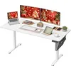 Image de SONGMICS Bureau Électrique Réglable en Hauteur, 160 x 70 cm, Table Assis-Debout, Fonction Mémoire 4 Hauteurs, pour Bureau, Télétravail, Blanc Nuage LSD136W01