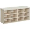 Image de VASAGLE Custos Collection - Banc à Chaussures, Organiseur de Chaussures avec 12 Compartiments, Siège Rembourré, pour Entrée, Couloir, Placard, Beige Naturel LHS012K04V1