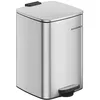 Image de SONGMICS Poubelle de Cuisine, Poubelle 20 L, Poubelle à Pédale en Acier, avec Seau Intérieur, Fermeture Douce et Maintien en Ouverture, Argent Métallique LTB592E01