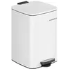Image de SONGMICS Poubelle de Cuisine, Poubelle 20 L, Poubelle à Pédale en Acier, avec Seau Intérieur, Fermeture Douce et Maintien en Ouverture, Blanc Nuage LTB592W02