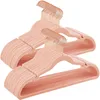 Image de SONGMICS Cintres en Velours, Lot de 50, Antiglisse, avec Encoches, Barre pour Pantalons, Crochet Pivotant à 360°, Gain de Place, Épaisseur 0,6 cm, Longueur de 43 cm, Rose Clair CRF029PK05