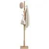 Image de VASAGLE Portemanteau, Portant à Vêtements en Bois, Support sur Pieds avec 8 Crochets, pour Manteaux, Chapeaux, Sacs, pour Entrée, Couloir, Bois d'Hévéa, Beige Naturel RCR010N01V2